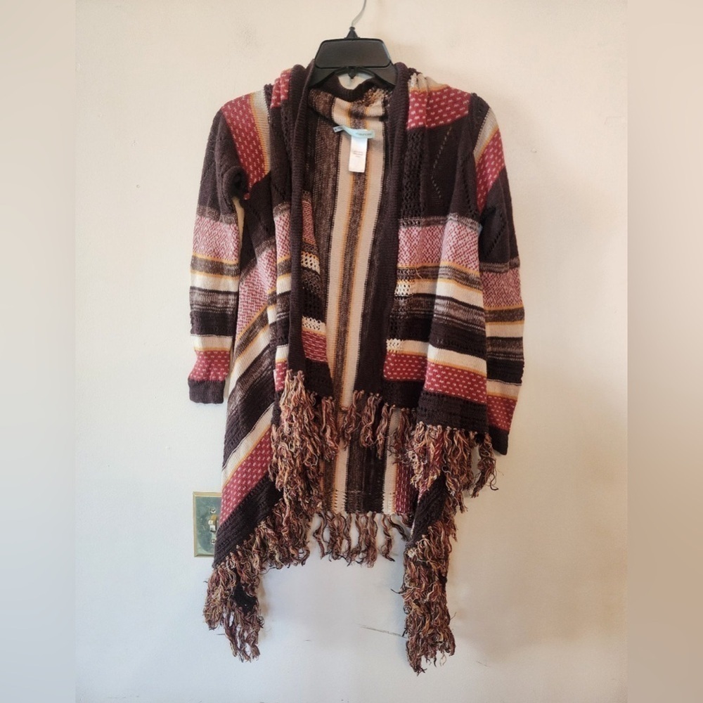 Maurices Cardigan brown stripped size small